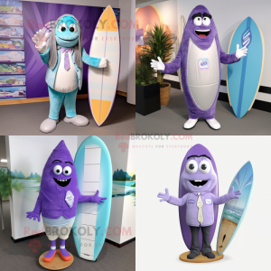 Lavendel surfebrett maskot...