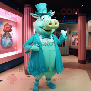 Turquoise Sow mascotte...