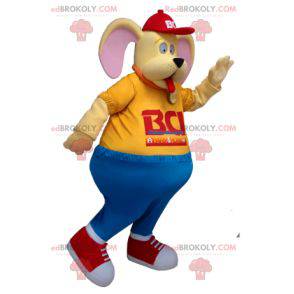 Funny yellow dog mascot - Redbrokoly.com