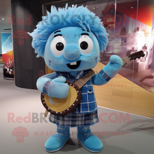 Sky Blue Sækkepibe maskot...