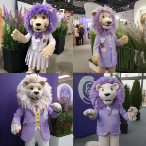 Lavendel leeuw mascotte...