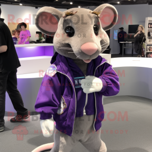 Purple Rat mascotte kostuum...