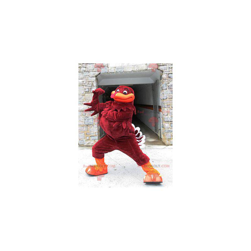 Brown and orange turkey mascot - Redbrokoly.com