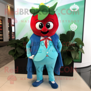Turkis jordbær maskot...