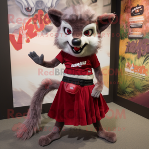 Maroon Aye-Aye mascotte...