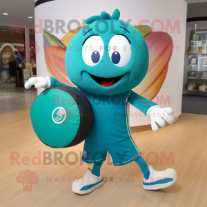 Teal handbal bal mascotte...