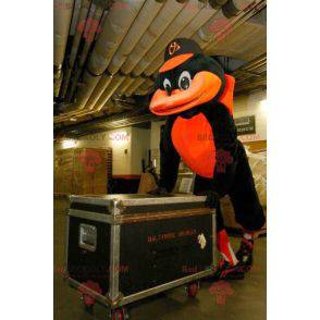 Black and orange crow mascot - Redbrokoly.com