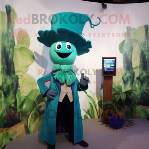 Teal Beanstalk maskot...