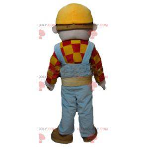 Tischlerarbeiter Maskottchen im bunten Outfit - Redbrokoly.com