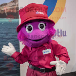 Magenta betta vis mascotte...