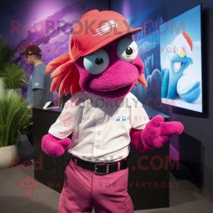 Magenta betta vis mascotte...