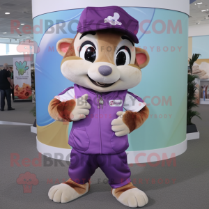 Lavendel Chipmunk maskot...