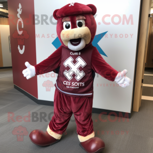 Rödbrun keltisk kors maskot...