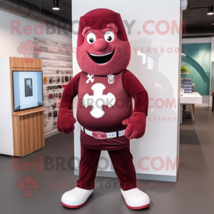 Rødbrun keltisk kors maskot...