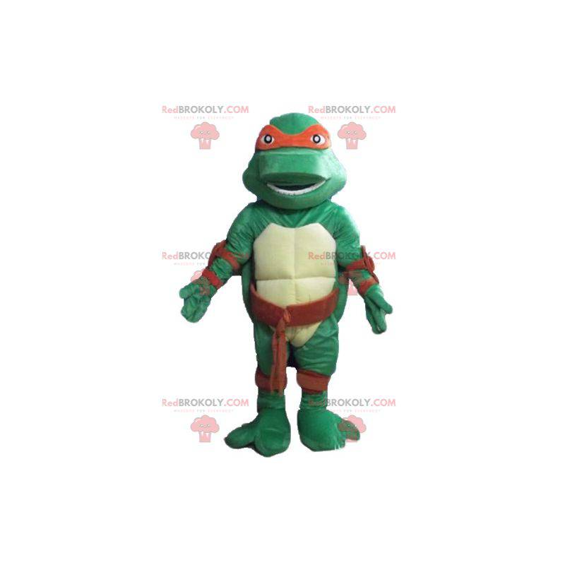 Maskot Raphael slavné želvy ninja s červenou čelenkou -