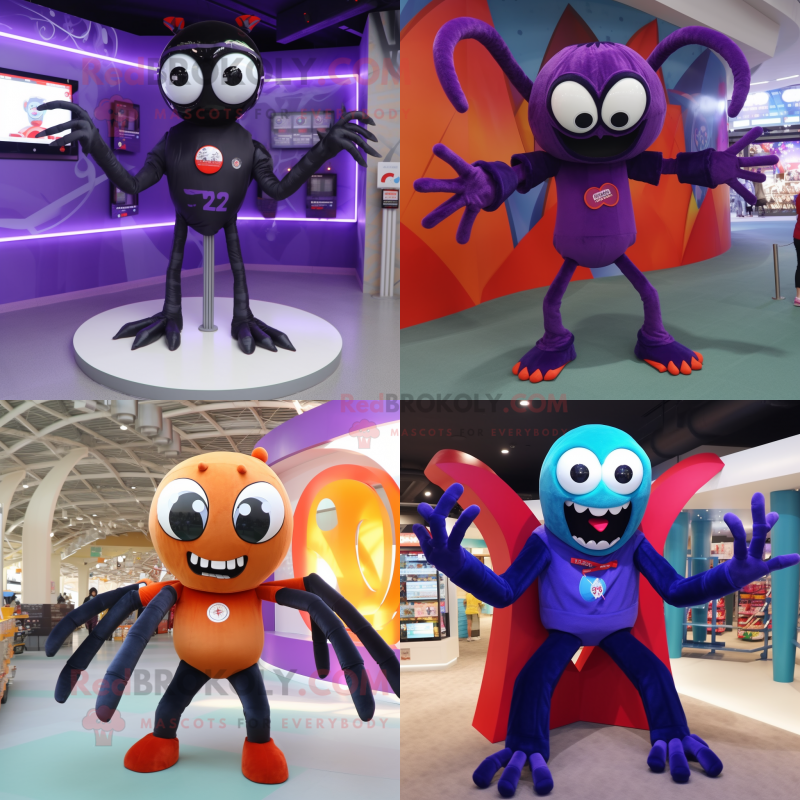 nan Spider mascot costume character dressed with Long Sleeve Tee and Rings nan Spider mascot costume character dressed with Long Sleeve Tee and Rings