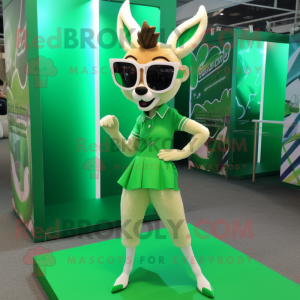 Groene Gazelle mascotte...