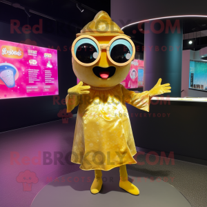 Guld Ceviche maskot kostume...