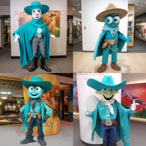 Teal cowboy mascotte...