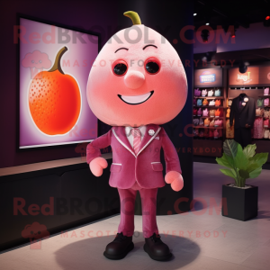  Pink Plum mascotte kostuum...