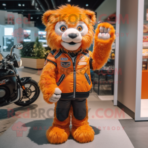  Orange Lion mascotte...