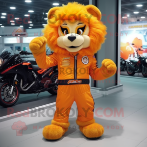  Orange Lion maskot kostym...