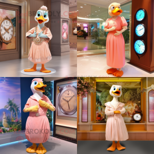  Peach Goose maskot kostume...