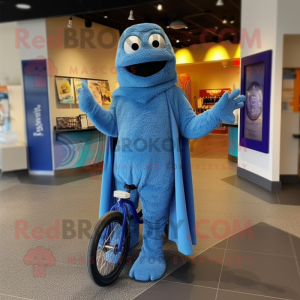  Niebieski Unicyclist w...