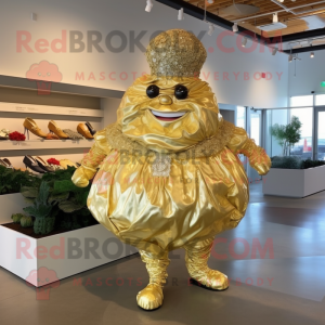  Gold Cabbage maskot kostym...