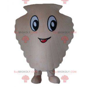 Mascotte de coquillage blanc géant de coquille Saint-Jacques -