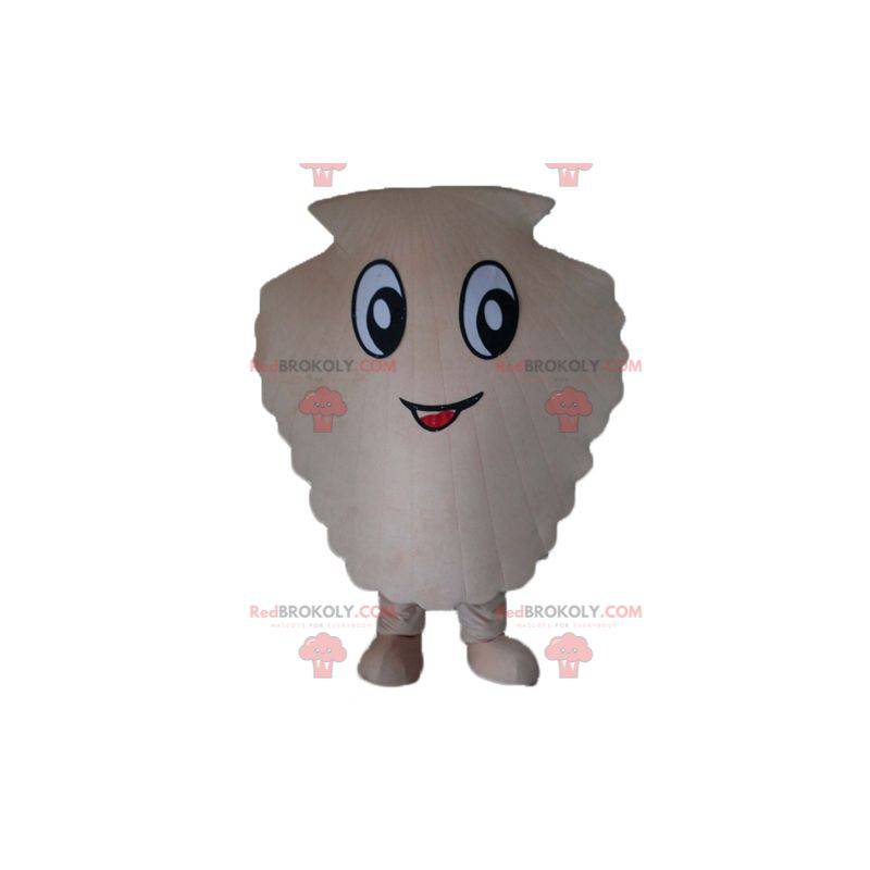 Mascotte de coquillage blanc géant de coquille Saint-Jacques -