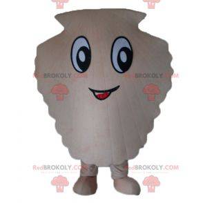 Mascotte de coquillage blanc géant de coquille Saint-Jacques -