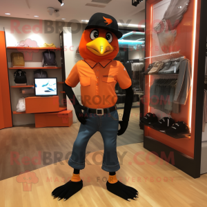 Orange Blackbird maskot...