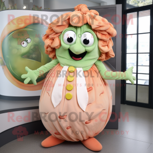 Peach Medusa maskot kostume...