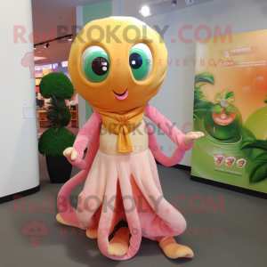 Peach Medusa maskot kostume...