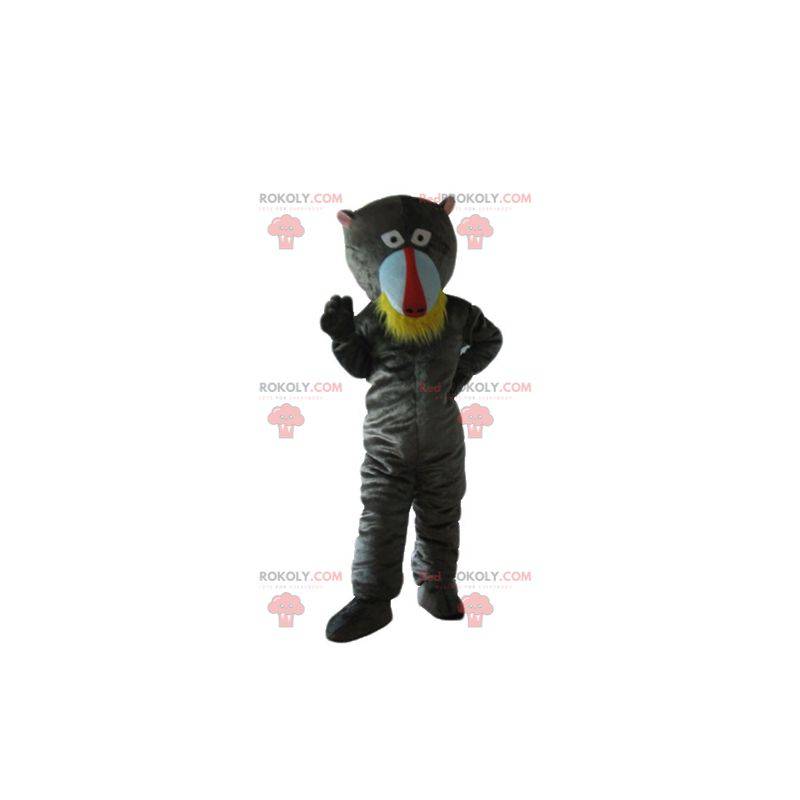 Gray baboon monkey mascot - Redbrokoly.com