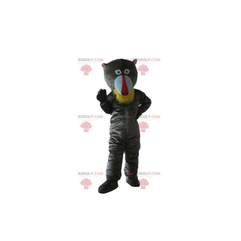 Mascotte de singe gris de babouin - Redbrokoly.com