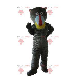 Mascotte de singe gris de babouin - Redbrokoly.com