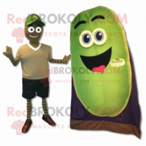 Olive Enchiladas mascot costume character dressed with a Shorts and Ties