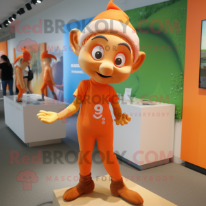 Orange Elf maskot drakt...