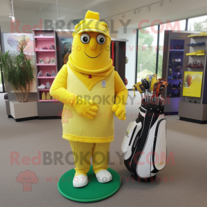 Gele golftas mascotte...