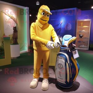 Gele golftas mascotte...
