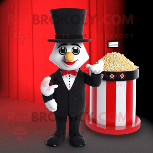 Röd Pop Corn maskot kostym...