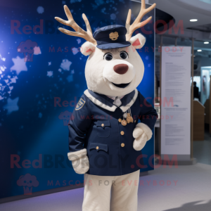 Navy Reindeer maskot drakt...