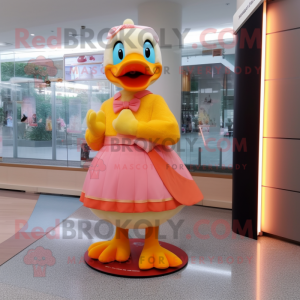 Peach Duck mascotte kostuum...