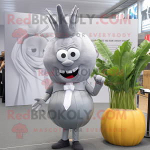 Gray Onion mascotte kostuum...