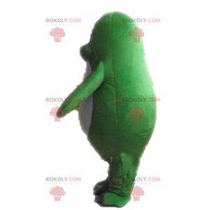 Mascota de nutria verde y blanca gigante y conmovedora -
