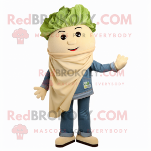 Beige Caesar Salad mascotte...