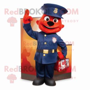 Navy Goulash mascot costume character dressed with a Flare Jeans and Wallets