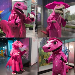 Magenta Iguanodon maskot...